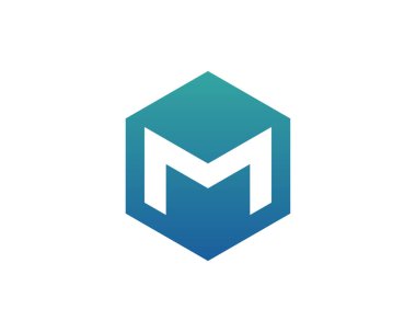 Mektup M Logo Şablon Tasarım Vektör İllüstrasyon