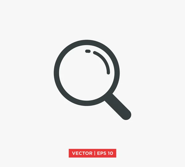 Illustrazione vettoriale icona lente d'ingrandimento — Vettoriale Stock