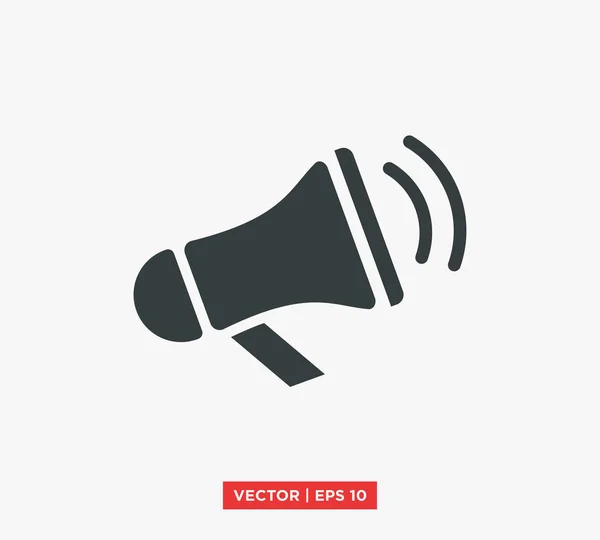 Megafon, Lautsprecher-Icon-Vektor-Illustration — Stockvektor