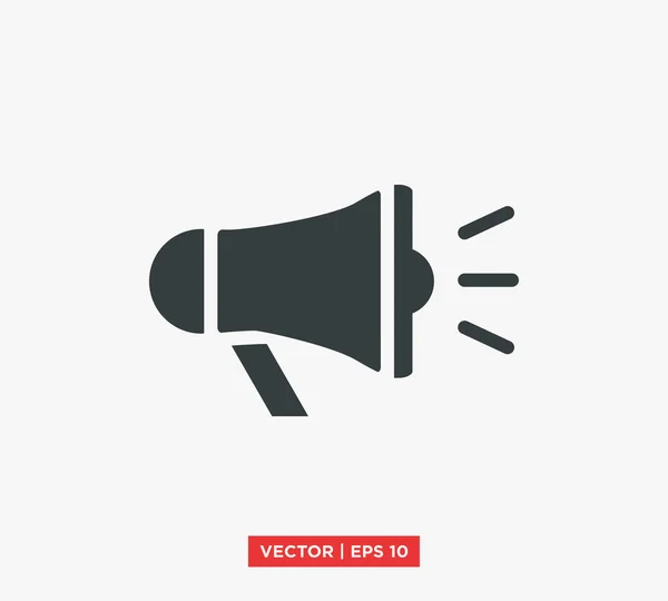 Megafon, Lautsprecher-Icon-Vektor-Illustration — Stockvektor