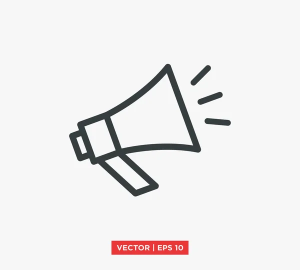 Megafon, Lautsprecher-Icon-Vektor-Illustration — Stockvektor