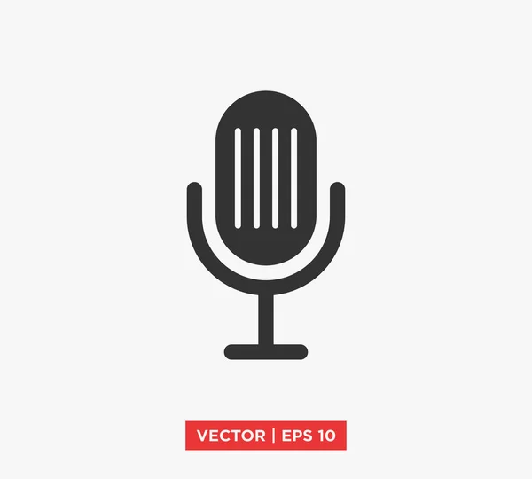 Icono de micrófono Vector Símbolo Ilustración — Vector de stock