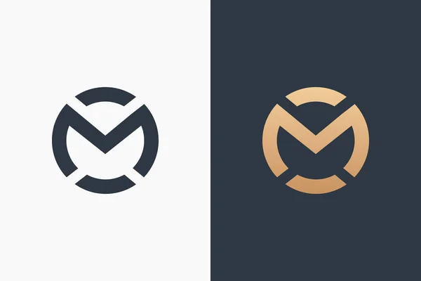 Mektup M Logo Şablon Tasarım Vektör İllüstrasyon