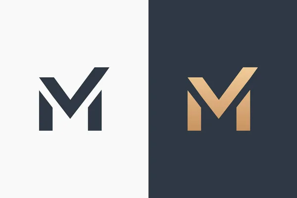 Letter M logo sjabloonontwerp vector illustratie — Stockvector