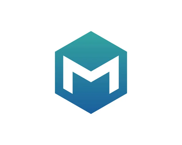 Carta M Logo Template Design Vector Ilustração — Vetor de Stock