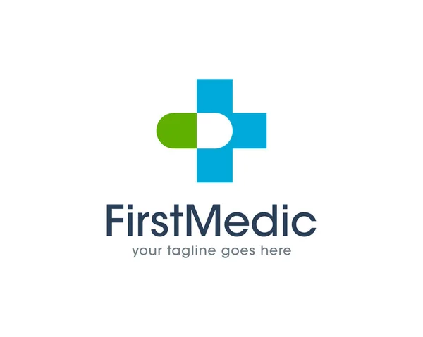 Primeiro vetor de ícone de logotipo de saúde médica Vetores De Stock Royalty-Free