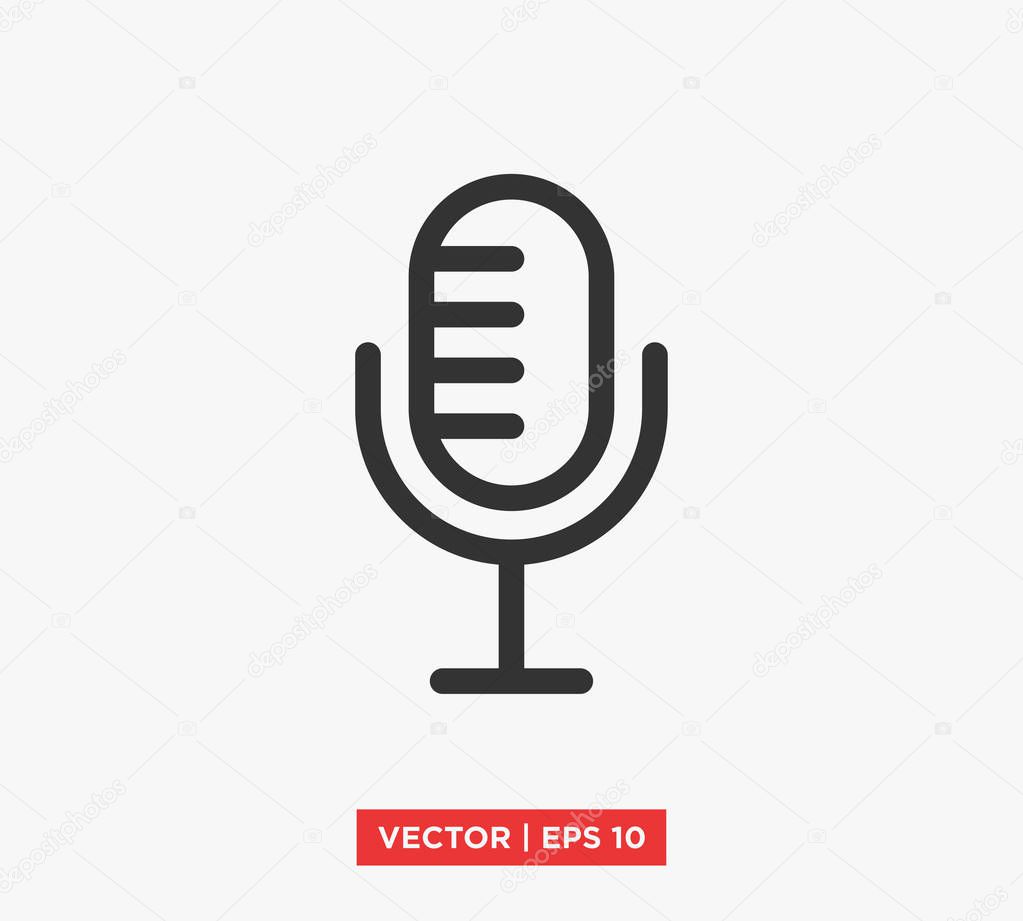 Microphone Icon Vector Symbol Illustration