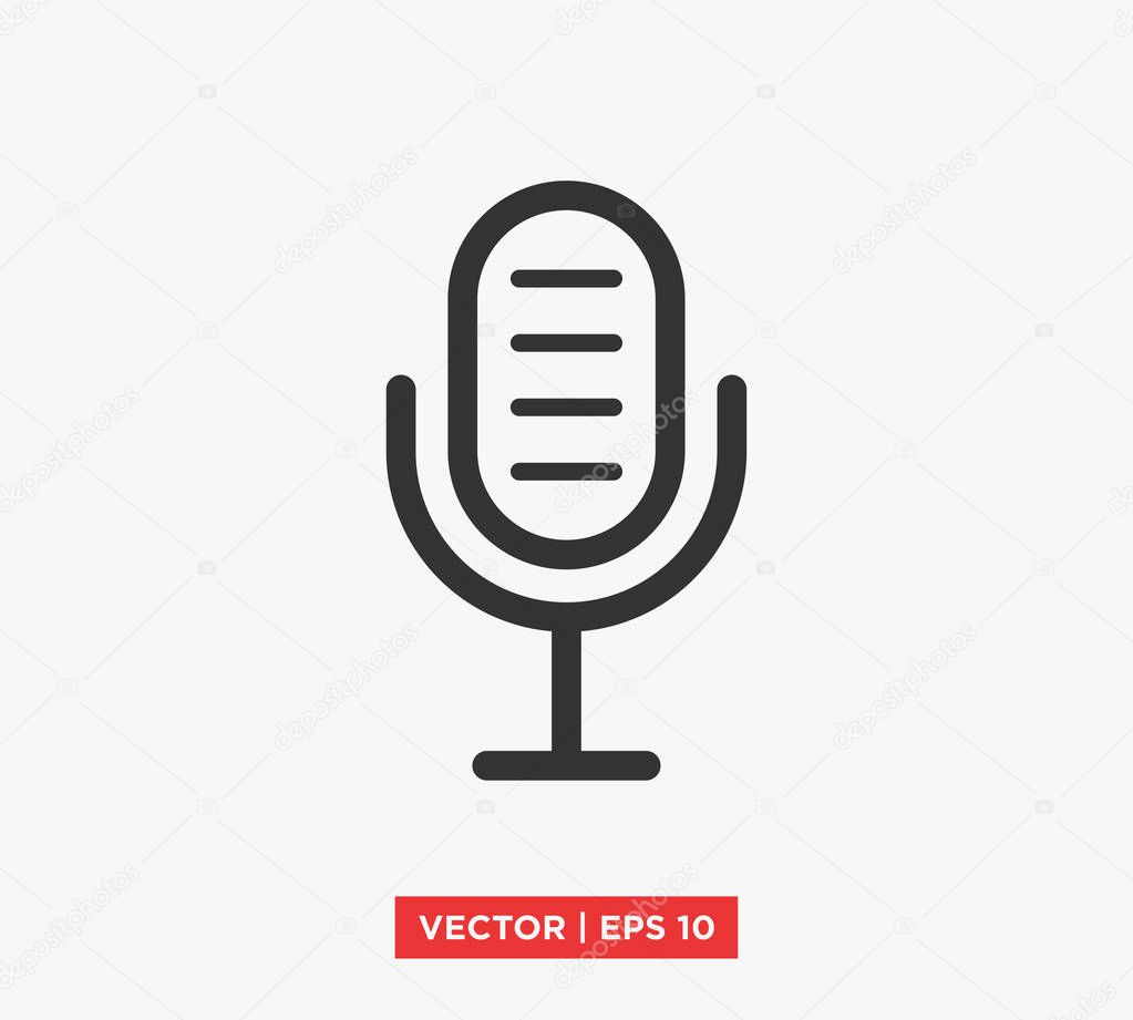 Microphone Icon Vector Symbol Illustration