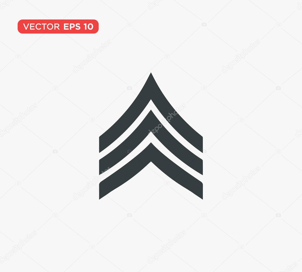 Military Rank Badge Emblem Icon Vector Illustration