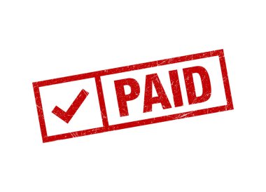 Ücretli Damga Mühür Kırmızı Grunge Sembol Vektör