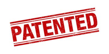 Patentli Damga Kırmızı Grunge Doku Vektör İllüstrasyon