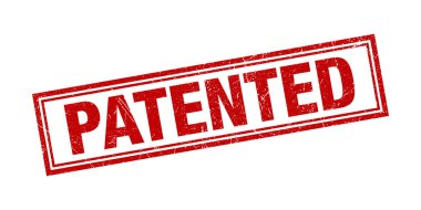 Patentli Damga Kırmızı Grunge Doku Vektör İllüstrasyon