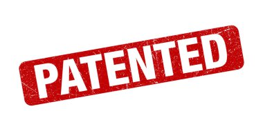 Patentli Damga Kırmızı Grunge Doku Vektör İllüstrasyon