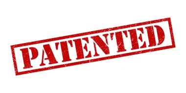 Patentli Damga Kırmızı Grunge Doku Vektör İllüstrasyon