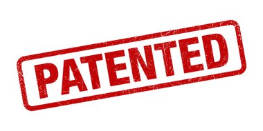 Patentli Damga Kırmızı Grunge Doku Vektör İllüstrasyon