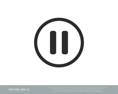 Simge Düğme Sembol Vektörü Duraklatma