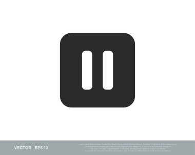 Simge Düğme Sembol Vektörü Duraklatma