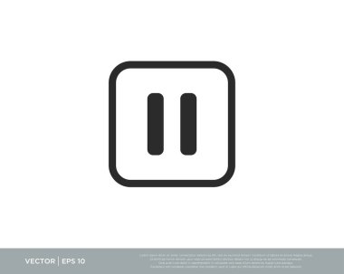 Simge Düğme Sembol Vektörü Duraklatma