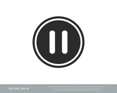 Simge Düğme Sembol Vektörü Duraklatma
