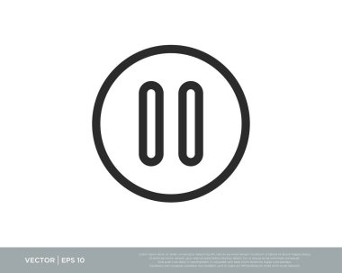 Simge Düğme Sembol Vektörü Duraklatma