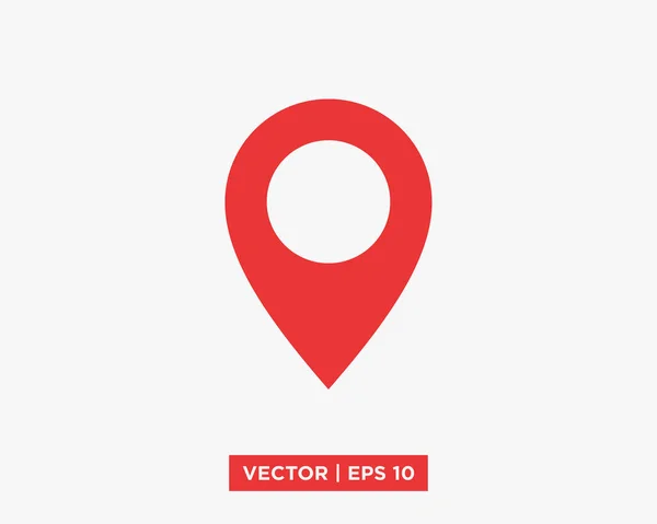 Modelo de design de ilustração de vetor plano de ícone de pino — Vetor de Stock