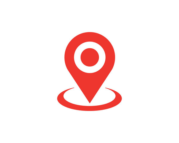 Pin Icon Flat Vector Illustration Design Template