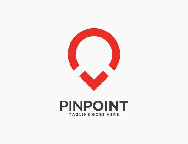 Ikon för PIN Point-Logotypmall vektor illustration — Stock vektor