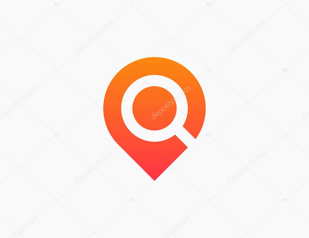 Pin Point Logo Template Icon Vector Illustration