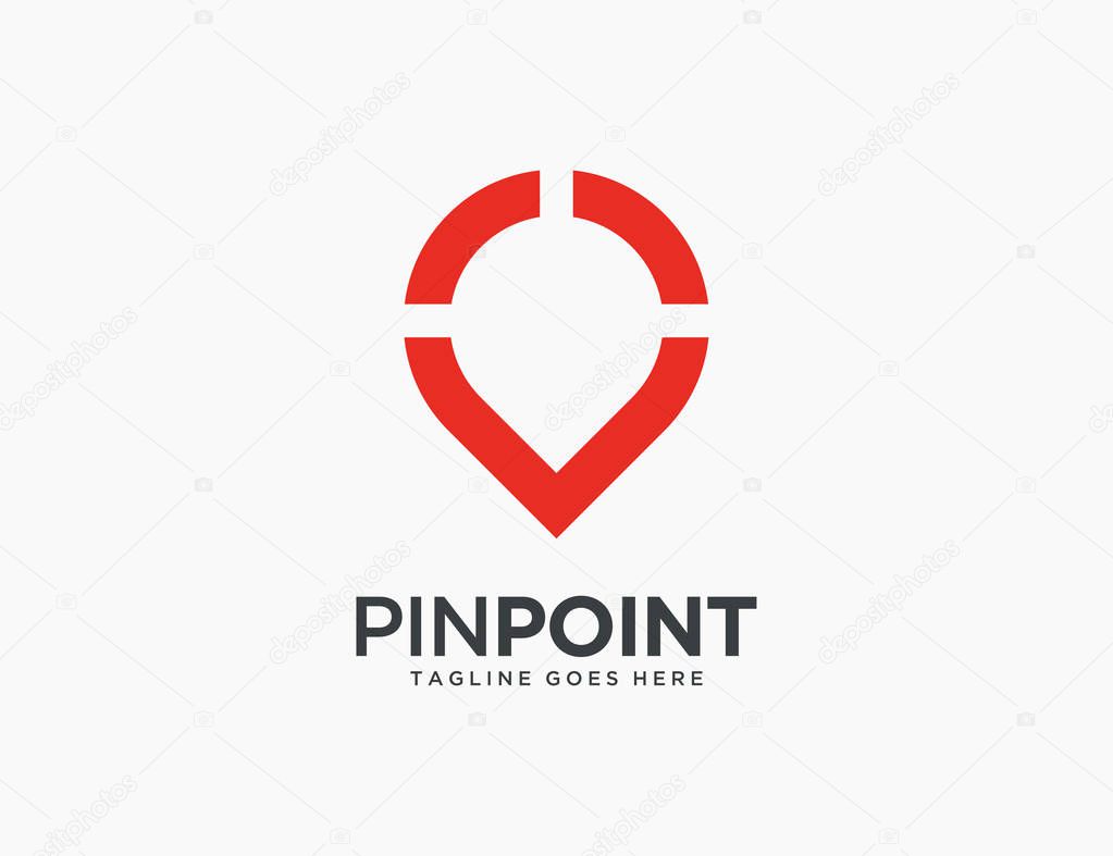 Pin Point Logo Template Icon Vector Illustration