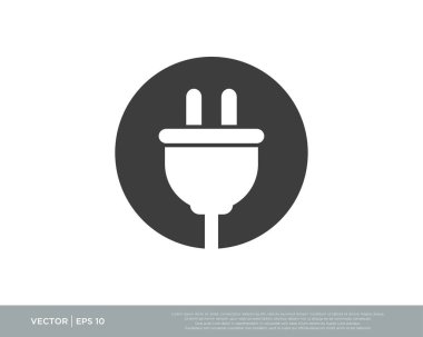 Plug In Elektrik / Fişler Logo Simge Vektör İllüstrasyon