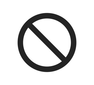 Yasaklama Sembolü Simge Vektör Çizimi