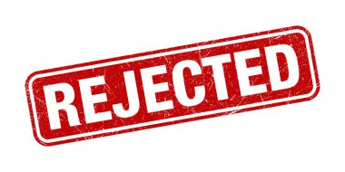 Reddedilen Damga Mühür Kırmızı Grunge Sembol Vektör