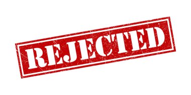 Reddedilen Damga Mühür Kırmızı Grunge Sembol Vektör