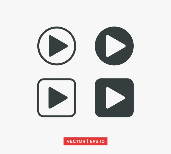 Play-Taste Symbol Vektor Illustration — Stockvektor