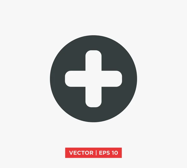 Icono Cruz vector ilustración — Vector de stock