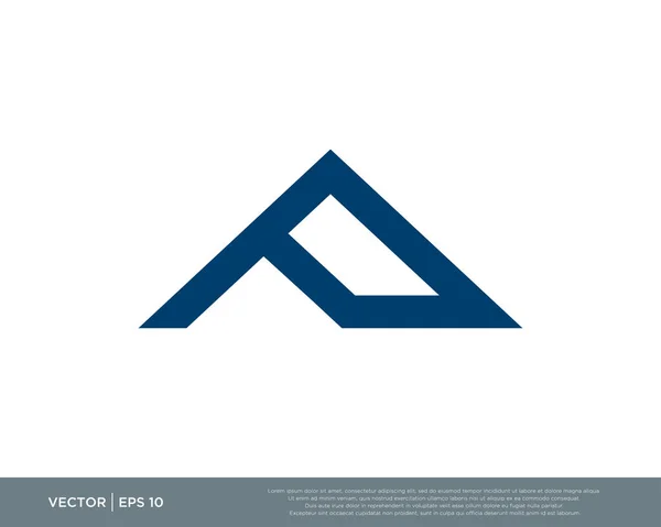 Mektup P Logo Şablon Tasarım Vektör İllüstrasyon — Stok Vektör
