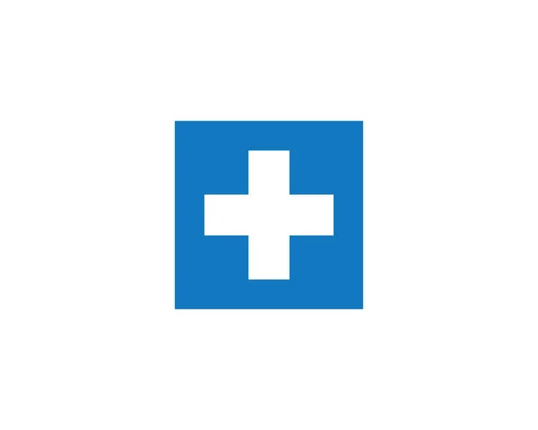 Plus medyczne krzyż logo ikona wektor — Wektor stockowy