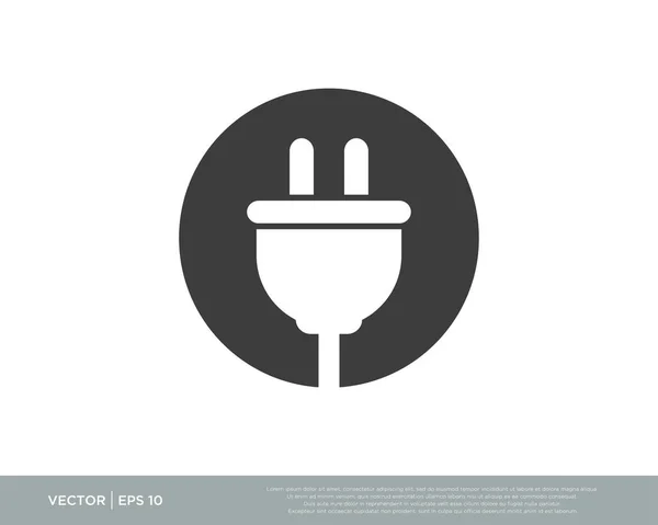 Stecker in elektrisch / Stecker Logo Symbol Vektor Illustration — Stockvektor