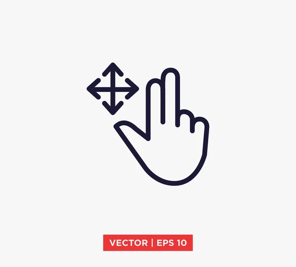 Hand Touch Icon Icon Vector Illustration — стоковый вектор