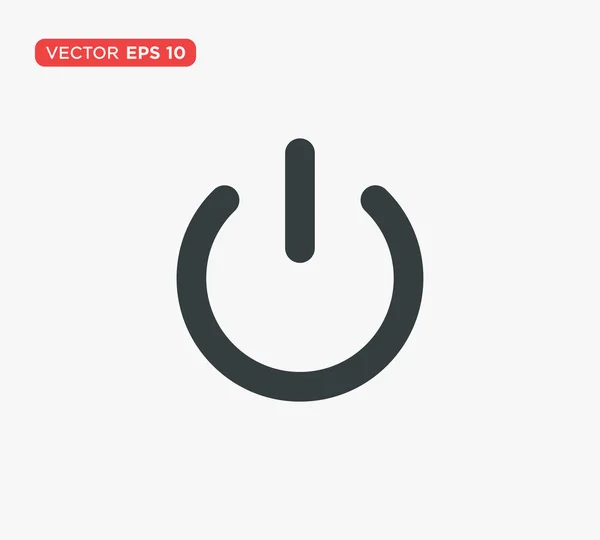 Icono de botón de encendido vector ilustración — Vector de stock