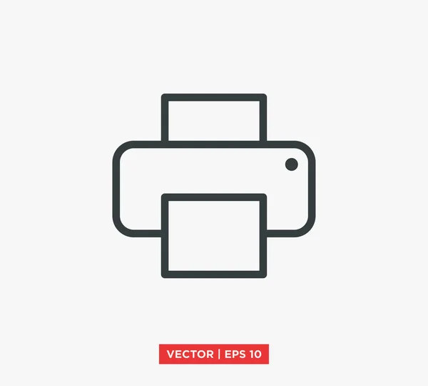 Icono de la impresora vector ilustración — Vector de stock