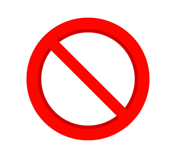 Prohibition Symbol Icon Vector Illustration