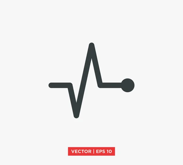 Puls-Herzschlag-Symbol-Vektor-Illustration — Stockvektor