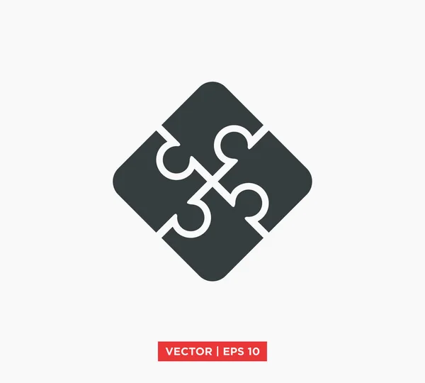 Puzzle ícone ilustração vetorial — Vetor de Stock