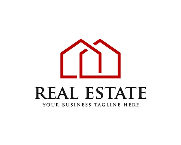 Real Estate Building Logo Icon Vector — Stock Vector
