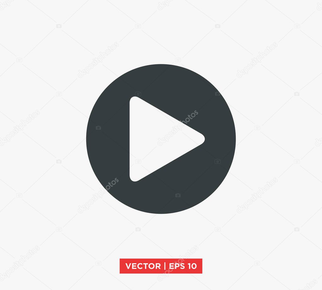 Play Button Icon Vector Illustration