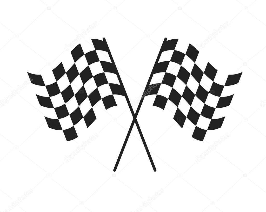 Race Flag Symbol Icon Vector Illustration