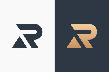 Mektup R Logo Şablon Tasarım Vektör İllüstrasyon