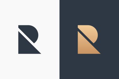 Mektup R Logo Şablon Tasarım Vektör İllüstrasyon