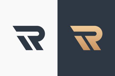 Mektup R Logo Şablon Tasarım Vektör İllüstrasyon